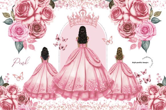 Download Pink Princess Butterfly Rose Clipart - Pink princess Collection