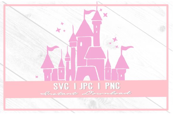 Download Pink Princess Castle Theme Park Doodle - Pink princess Collection