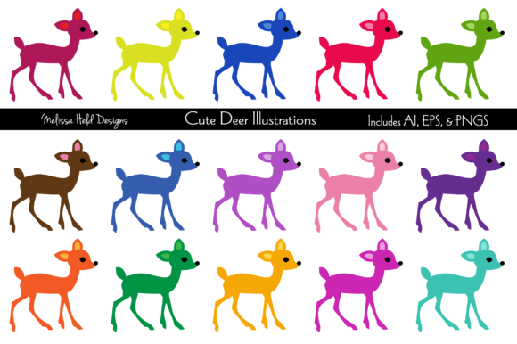 Download Cute Deer Illustrations - Illustrations Collection